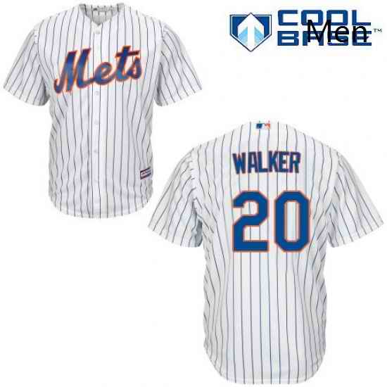 Mens Majestic New York Mets 20 Neil Walker Replica White Home Cool Base MLB Jersey